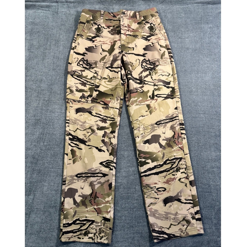Under Armour Storm Ridge Reaper Forest Camo Hunting Cargo Pants 1290515